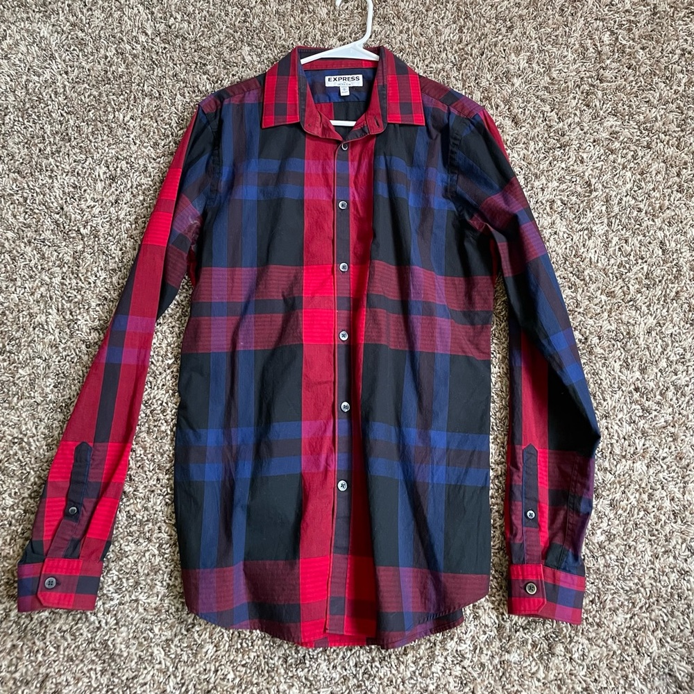 Mens Small Express Casual Button Down